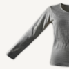 Blusa Basiquinha Listrada Areia - Manga esticada