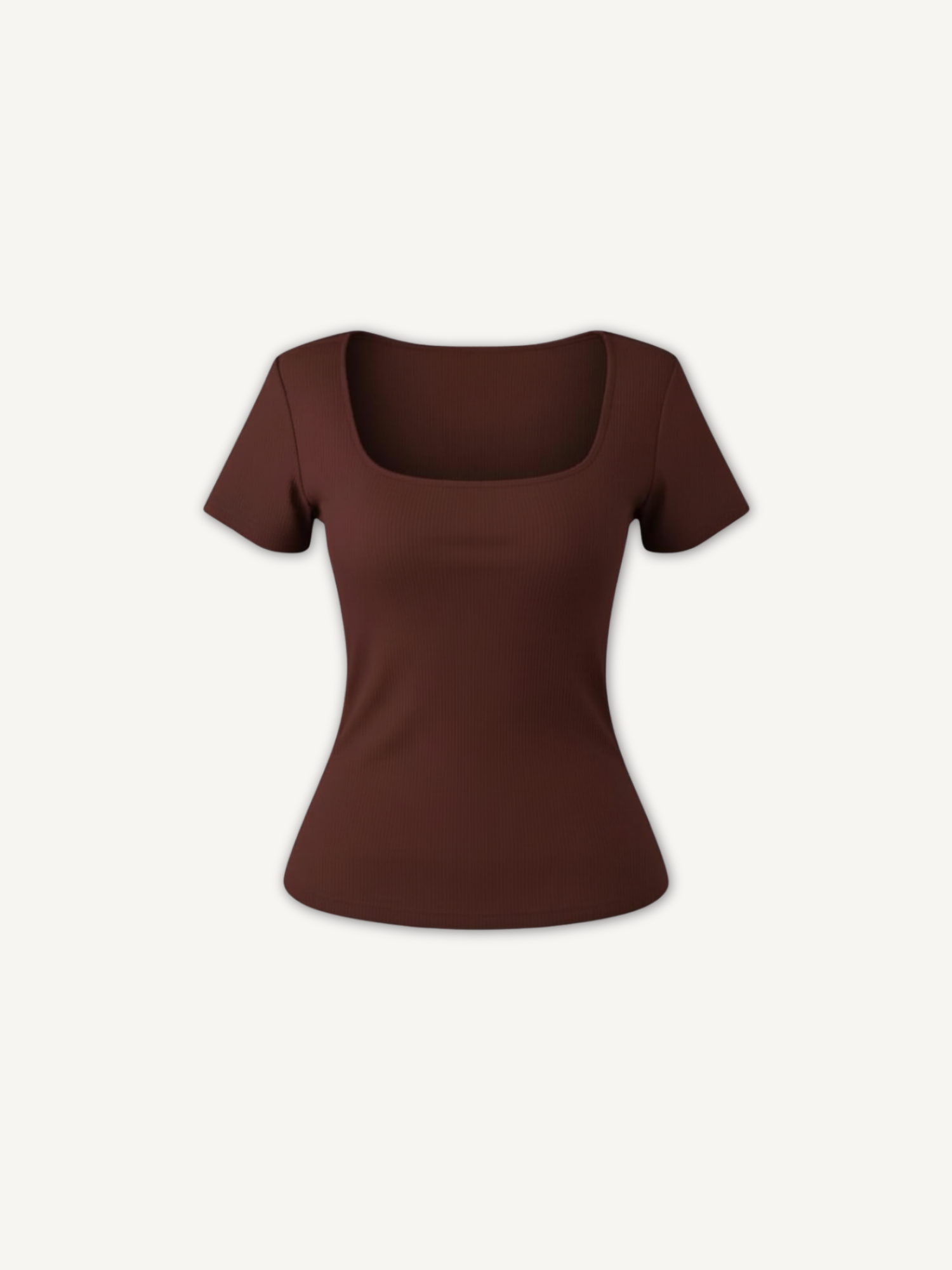 Blusa Square Manga Curta Mogno - Frente