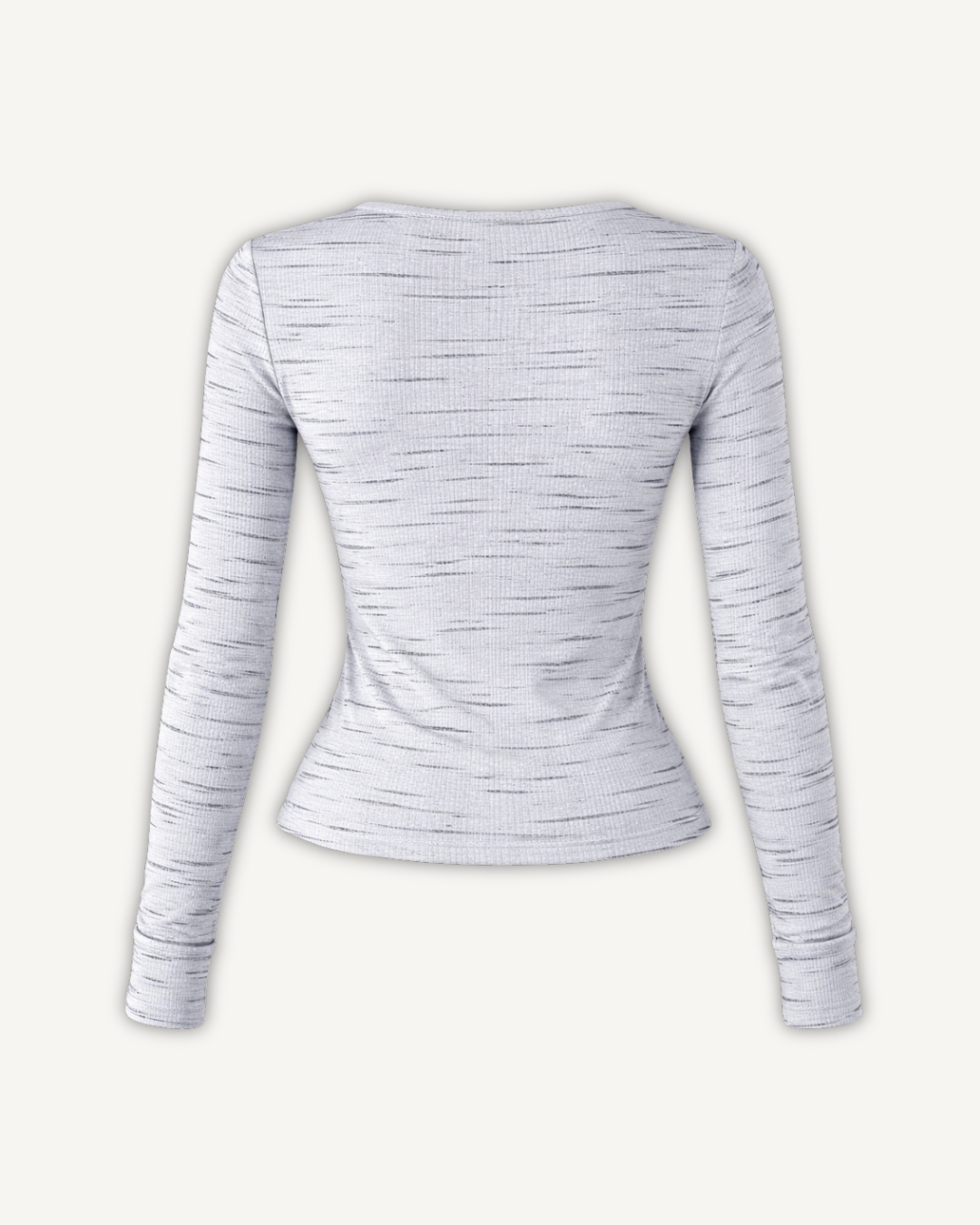 blusa square manga longa ribana canelada